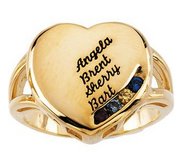 4 Stone Mother s Personalized Heart Ring