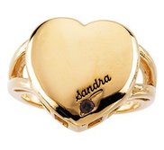 1 Stone Mother s Personalized Heart Ring