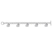 Sterling Silver Hershey s Kiss Bracelet w  Five CZ Flat Kiss Charms