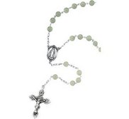 MINTY GREEN JADE ROSARY