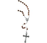 BROWN   GOLD STONE ROSARY