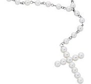 White Freshwater Cultured Pearl Rosary