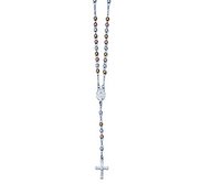 Polished Rosary Necklace  with Miraculous Medal