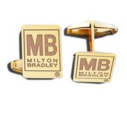 Rectangle Cufflinks Logo Jewelry