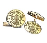 Round Cufflinks Logo Jewelry