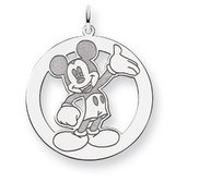 Sterling Silver Disney Waving Mickey Mouse Charm