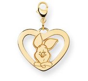 Disney Piglet Medium Lobster Clasp Heart Charm