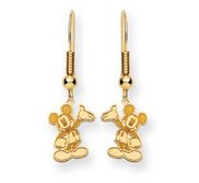 Disney Waving Mickey Mouse Shepherd Hook Earrings