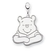 Sterling Silver Disney Winnie the Pooh Large Lobster Clasp Charm