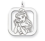 Sterling Silver Belle Square Charm