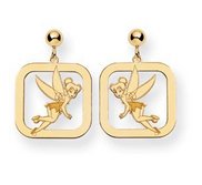 Disney Tinker Bell Dangle Post Square Earrings