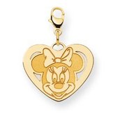 Disney Minnie Mouse Medium Heart Lobster Clasp Charm