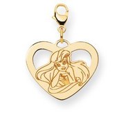 Disney Ariel  The Little Mermaid Lobster Clasp Heart Charm