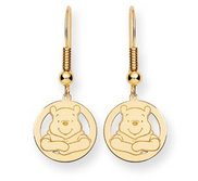 Disney Winnie the Pooh Round Shepherd Hooks Earrings