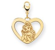 Disney Belle Lobster Clasp Heart Charm