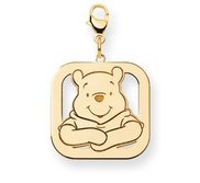 Disney Winnie the Pooh Lobster Clasp Medium Square Charm