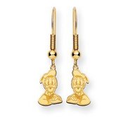 Disney Donald Duck Dangle Shepherd Hook Earrings