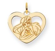 Disney Ariel  The Little Mermaid Heart Charm