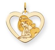 Disney Princess Jasmine Heart Charm