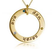 Posh Mommy     Three Birthstones Disc