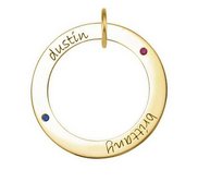 Posh Mommy  Two Birthstones Disc