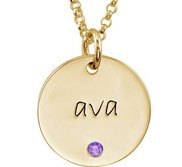 Posh Mommy  Birthstone Disc