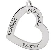 Posh Mommy Medium Heart Pendant with up to three Names