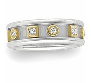 TWO TONE DIAMOND ETRUSCAN BAND