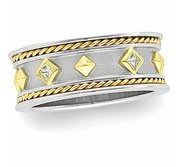 TWO TONE DIAMOND ETRUSCAN BAND