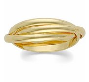 14k Yellow Gold Polished Rolling Ring Wedding Band