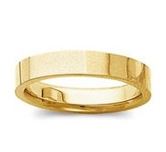 14k Yellow Gold 3mm Tapered Satin Finish Wedding Band