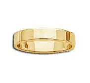 14k Yellow Gold 4mm Flat Wedding Band