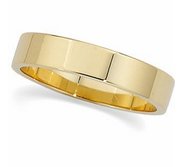 14k Yellow Gold 5mm Flat Wedding Band