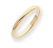 14k Yellow Gold 2mm Half Round Wedding Band