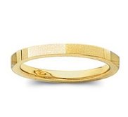 14k Yellow Gold 2mm Flat Satin Finish Wedding Band