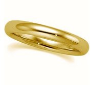 14k Yellow Gold 3mm Comfort Fit Wedding Band