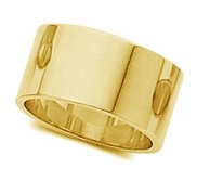 14k Yellow Gold 8mm Flat Wedding Band