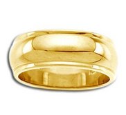 14k Yellow Gold 8mm Domed Series Wedding Band