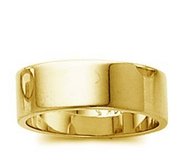 14k Yellow Gold 6mm Flat Wedding Band