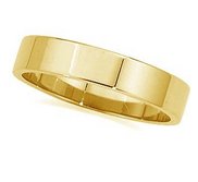 14k Yellow Gold 3mm Flat Wedding Band