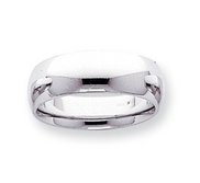 14k White Gold 7mm Comfort Fit Light Weight Wedding Band