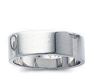 14k White Gold 6mm Flat Wedding Band