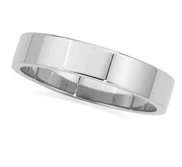 14k White Gold 3mm Flat Wedding Band