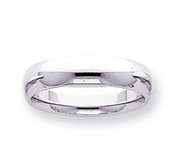 14k White Gold 5mm Comfort Fit Light Weight Wedding Band