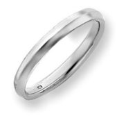 14k White Gold 3mm Knife Edge Wedding Band