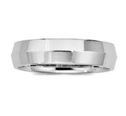 14k White Gold 5mm Knife Edge Wedding Band