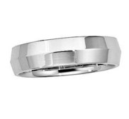 14k White Gold 6mm Knife Edge Wedding Band