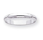 14k White Gold 3mm Half Round Wedding Band