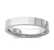 14k White Gold 3mm Tapered Polished Wedding Band