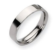 Titanium Flat 5mm Polished Wedding Band